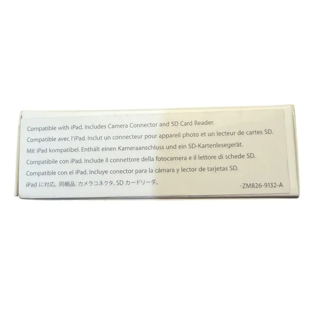 Apple iPad Camera Connection Kit MC531ZM/A Model A1362 A1358 OEM Genuine NEW